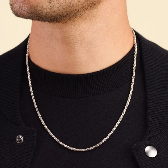 Accessories | New Sterling Silver 25mm Rope Chain 16 18 2 22 24 26 28 ...